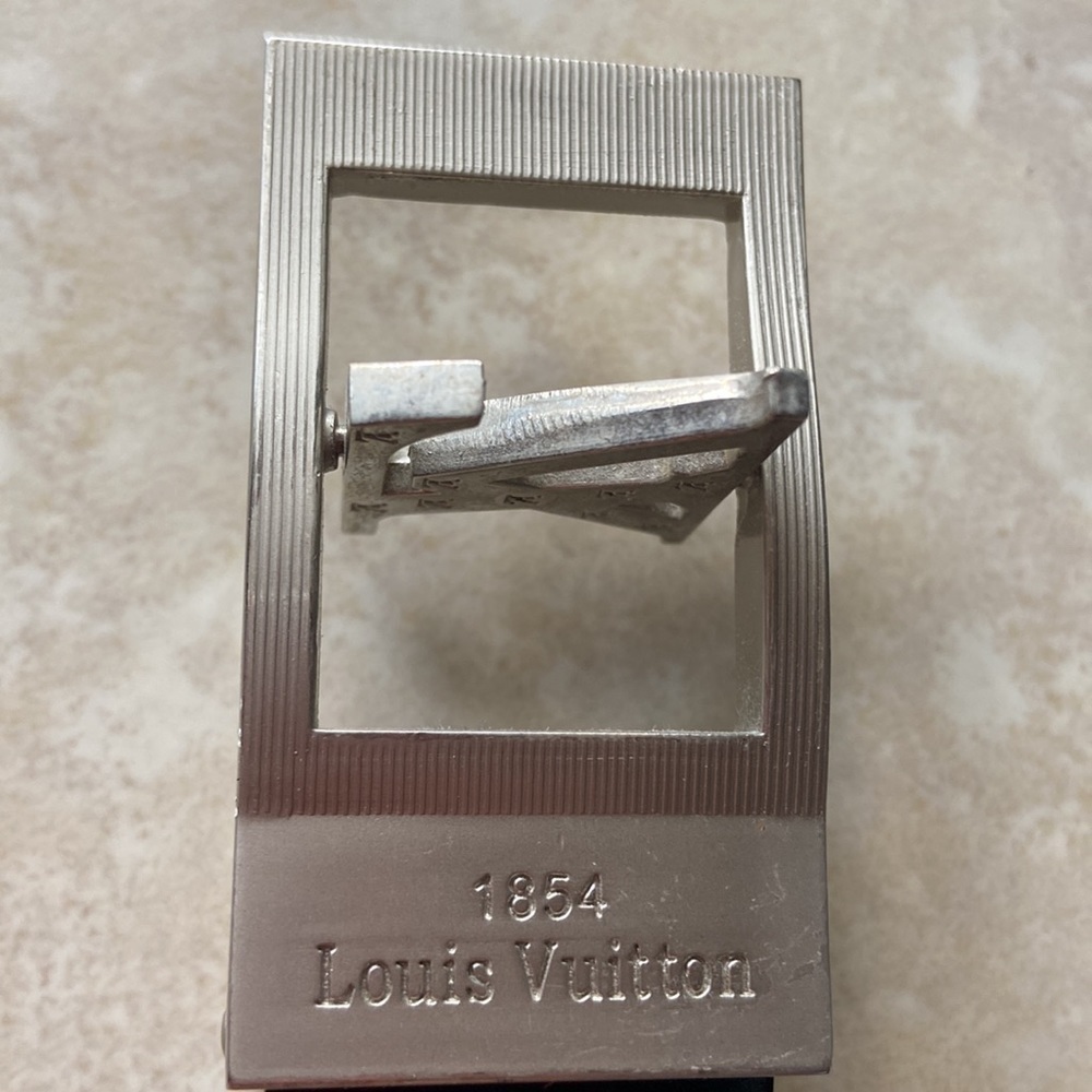 Louis Vuitton 1854 belt silver buckle